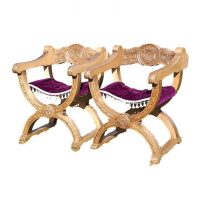 Pair of Roman Curved chairs