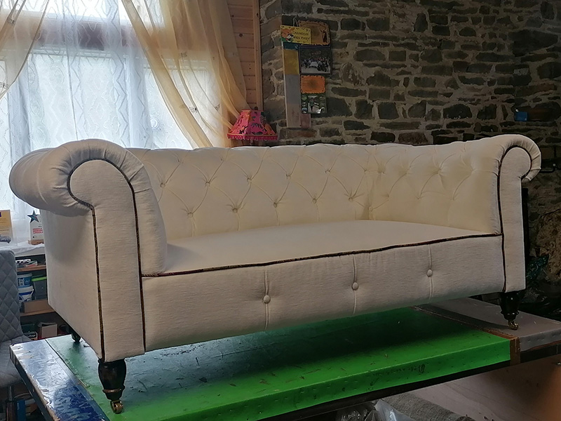 Doreen's fabulous Chesterfield sofa.
